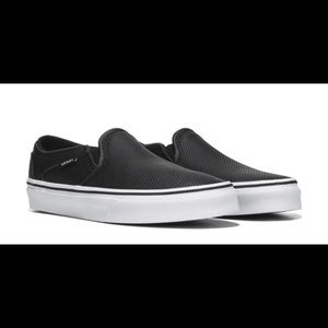 Vans Black Women’s Leather slip-on